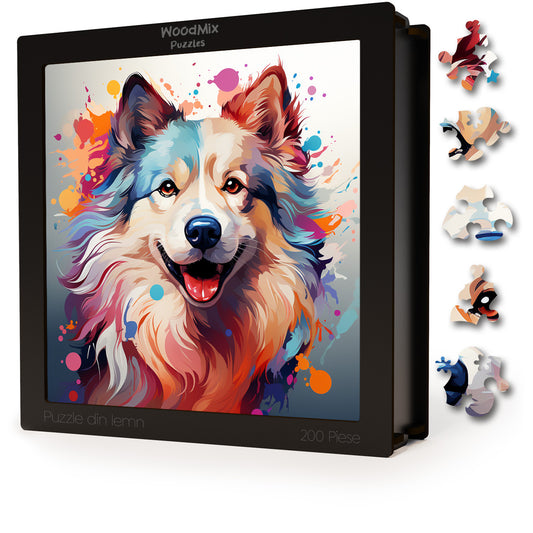 Puzzle cu Animale - Caini - American Eskimo 1 - 200 piese - 30 x 30 cm