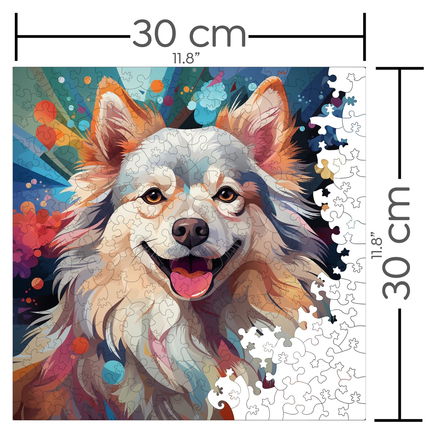 Puzzle cu Animale - Caini - American Eskimo 2 - 200 piese - 30 x 30 cm