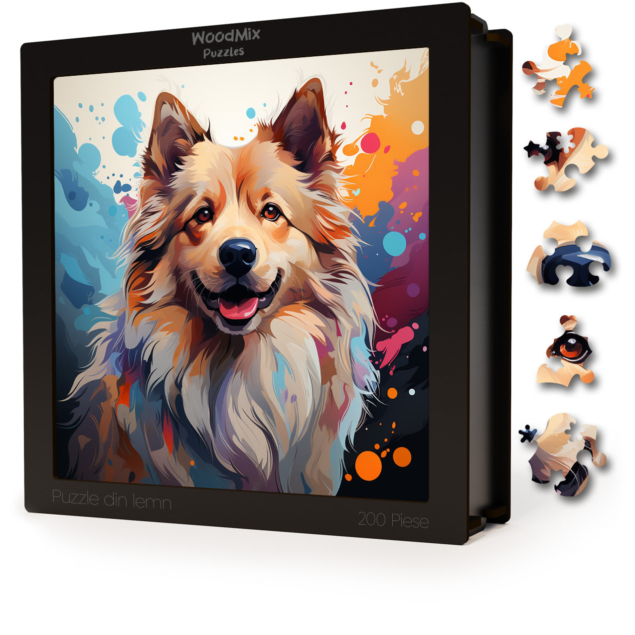 Puzzle cu Animale - Caini - American Eskimo 3 - 200 piese - 30 x 30 cm
