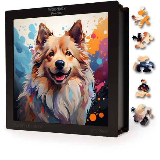 Puzzle cu Animale - Caini - American Eskimo 3 - 200 piese - 30 x 30 cm