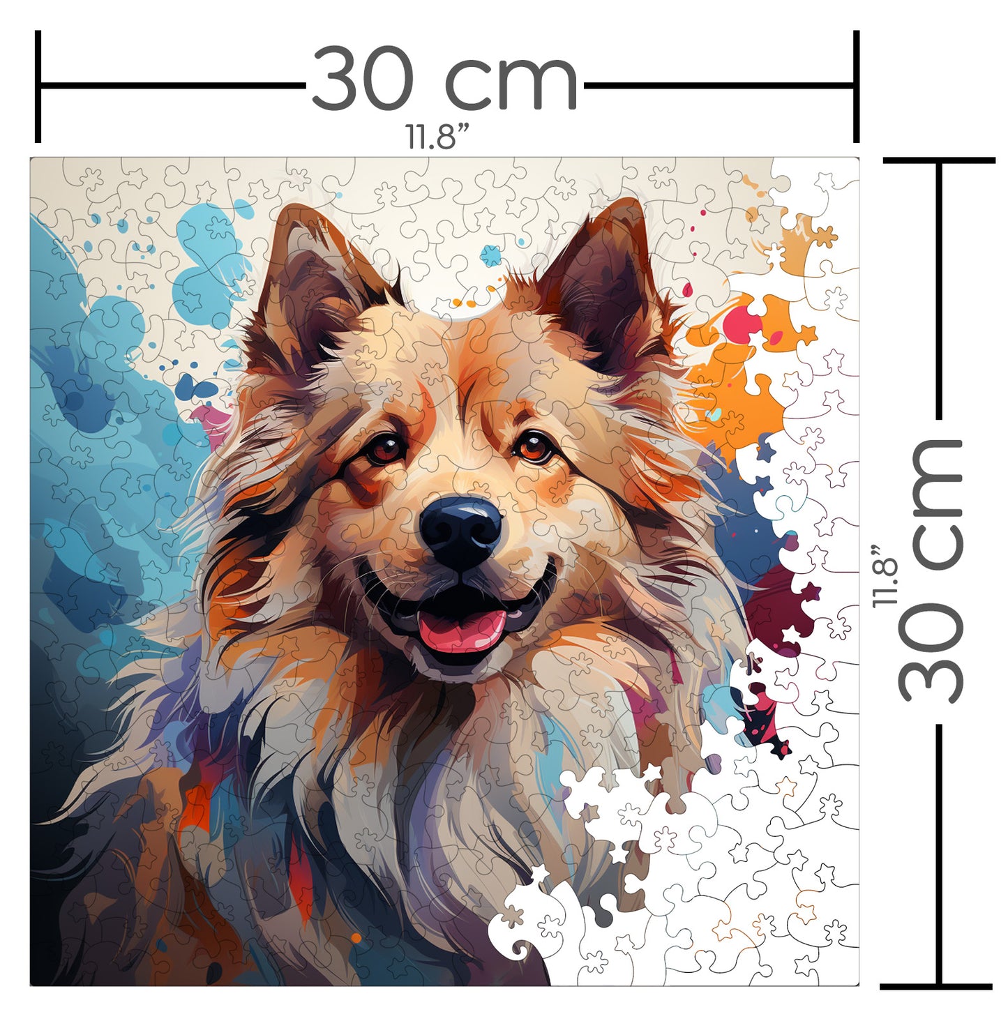 Puzzle cu Animale - Caini - American Eskimo 3 - 200 piese - 30 x 30 cm