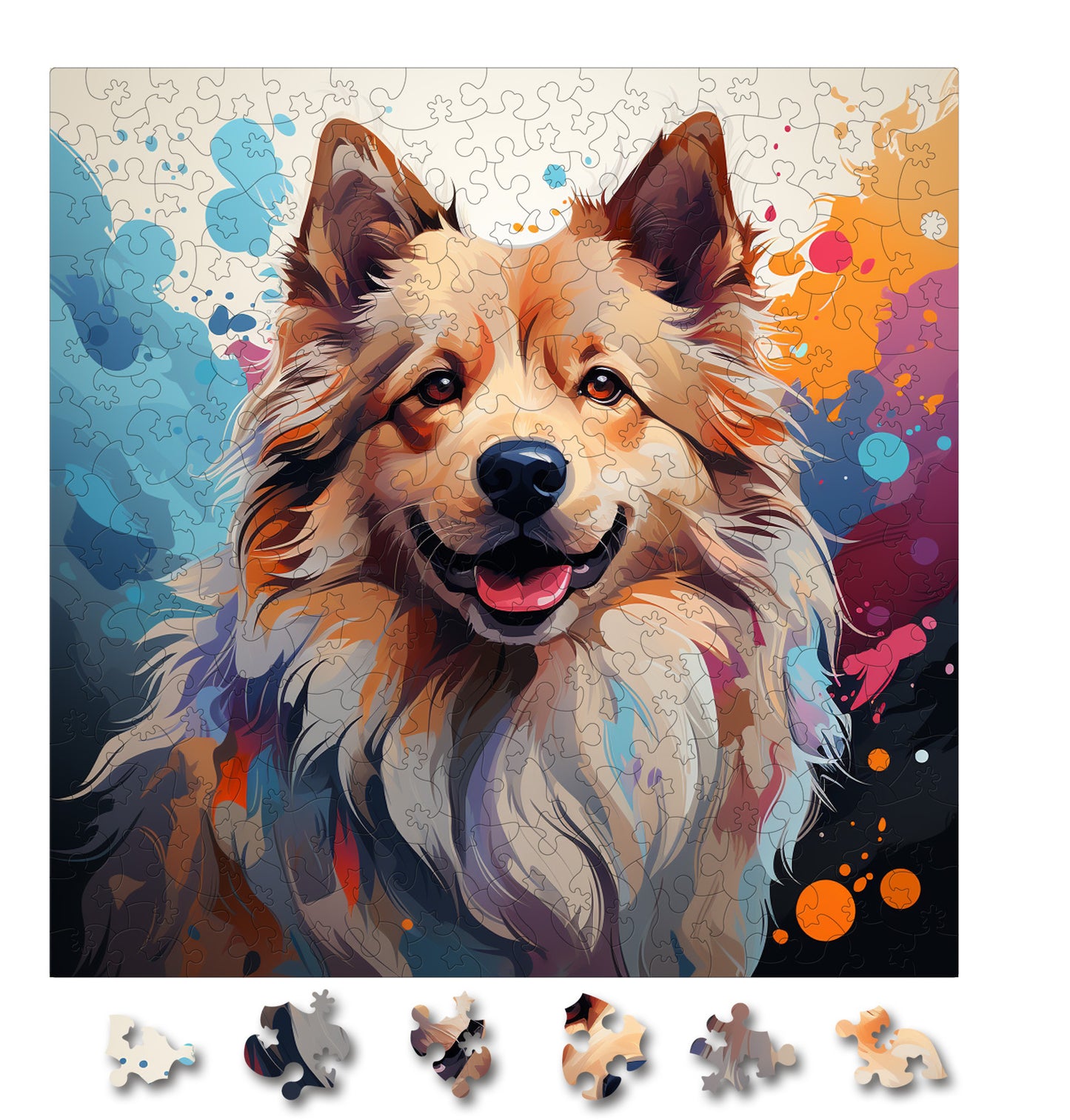 Puzzle cu Animale - Caini - American Eskimo 3 - 200 piese - 30 x 30 cm