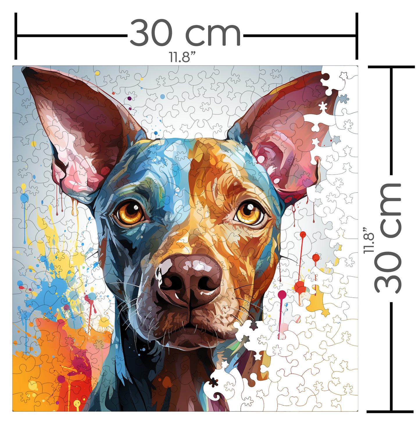 Puzzle cu Animale - Caini - American Hairles Terrier 2 - 200 piese - 30 x 30 cm
