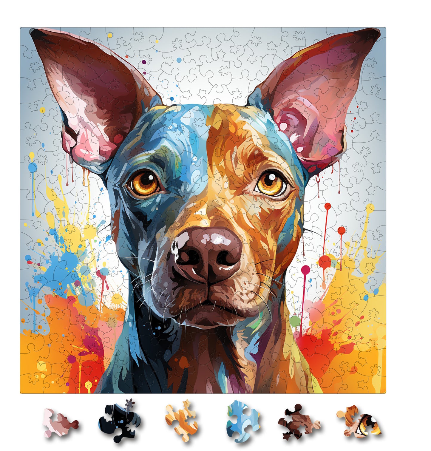 Puzzle cu Animale - Caini - American Hairles Terrier 2 - 200 piese - 30 x 30 cm