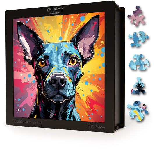 Puzzle cu Animale - Caini - American Hairles Terrier 3 - 200 piese - 30 x 30 cm