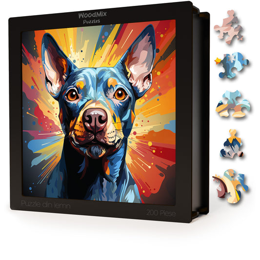 Puzzle cu Animale - Caini - American Hairles Terrier 4 - 200 piese - 30 x 30 cm