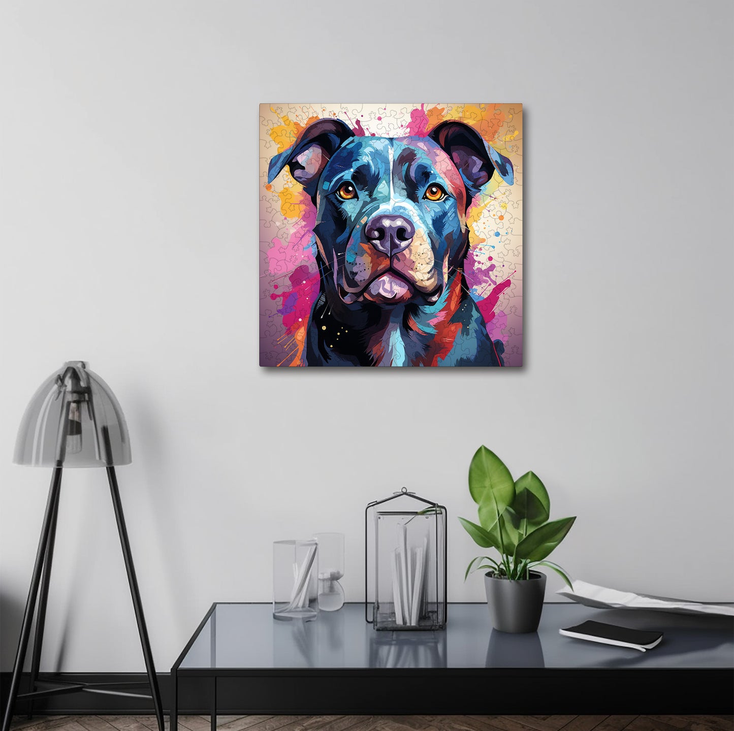 Puzzle cu Animale - Caini - American Staffordshire Terrier 1 - 200 piese - 30 x 30 cm