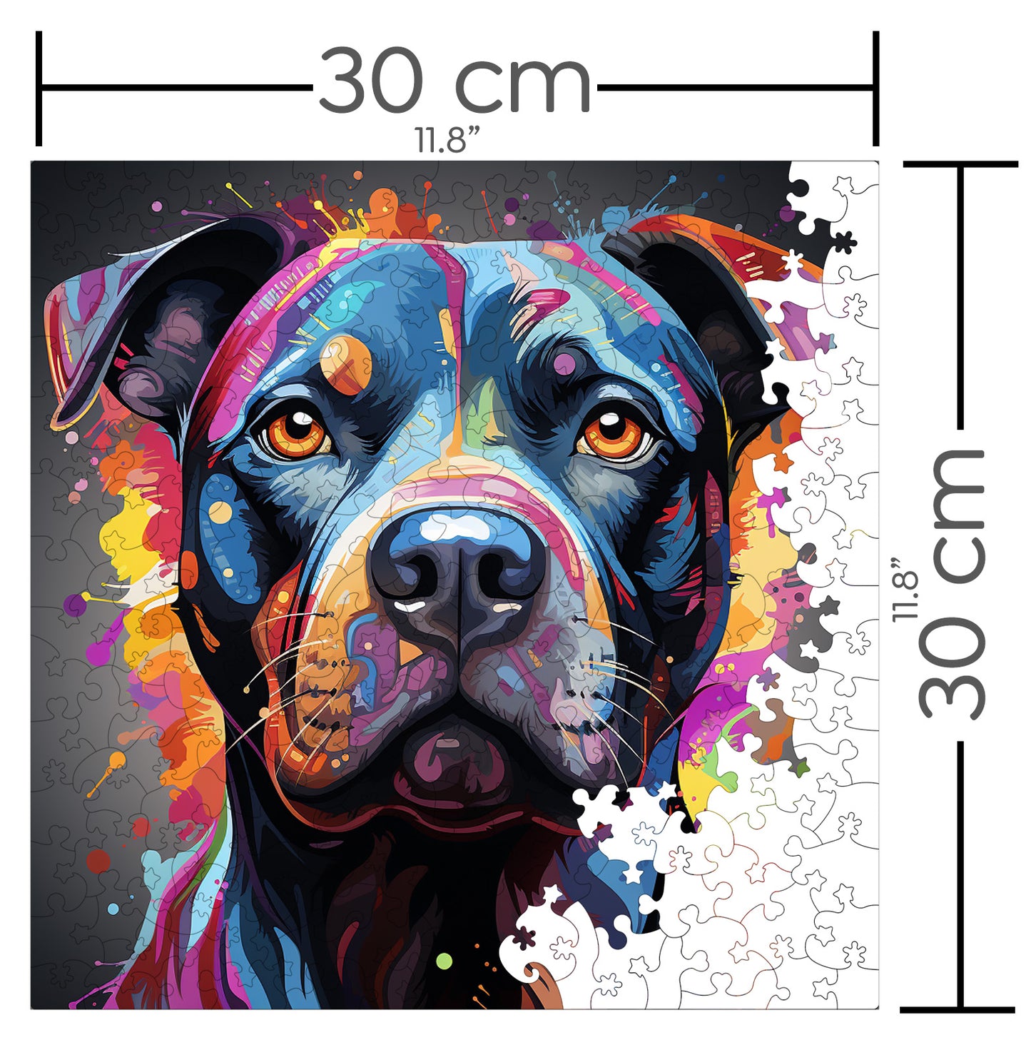 Puzzle cu Animale - Caini - American Staffordshire Terrier 3 - 200 piese - 30 x 30 cm
