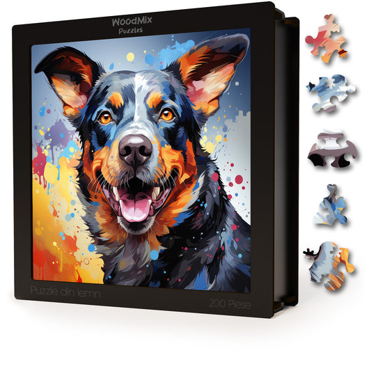 Puzzle cu Animale - Caini - Australian Cattle 3 - 200 piese - 30 x 30 cm