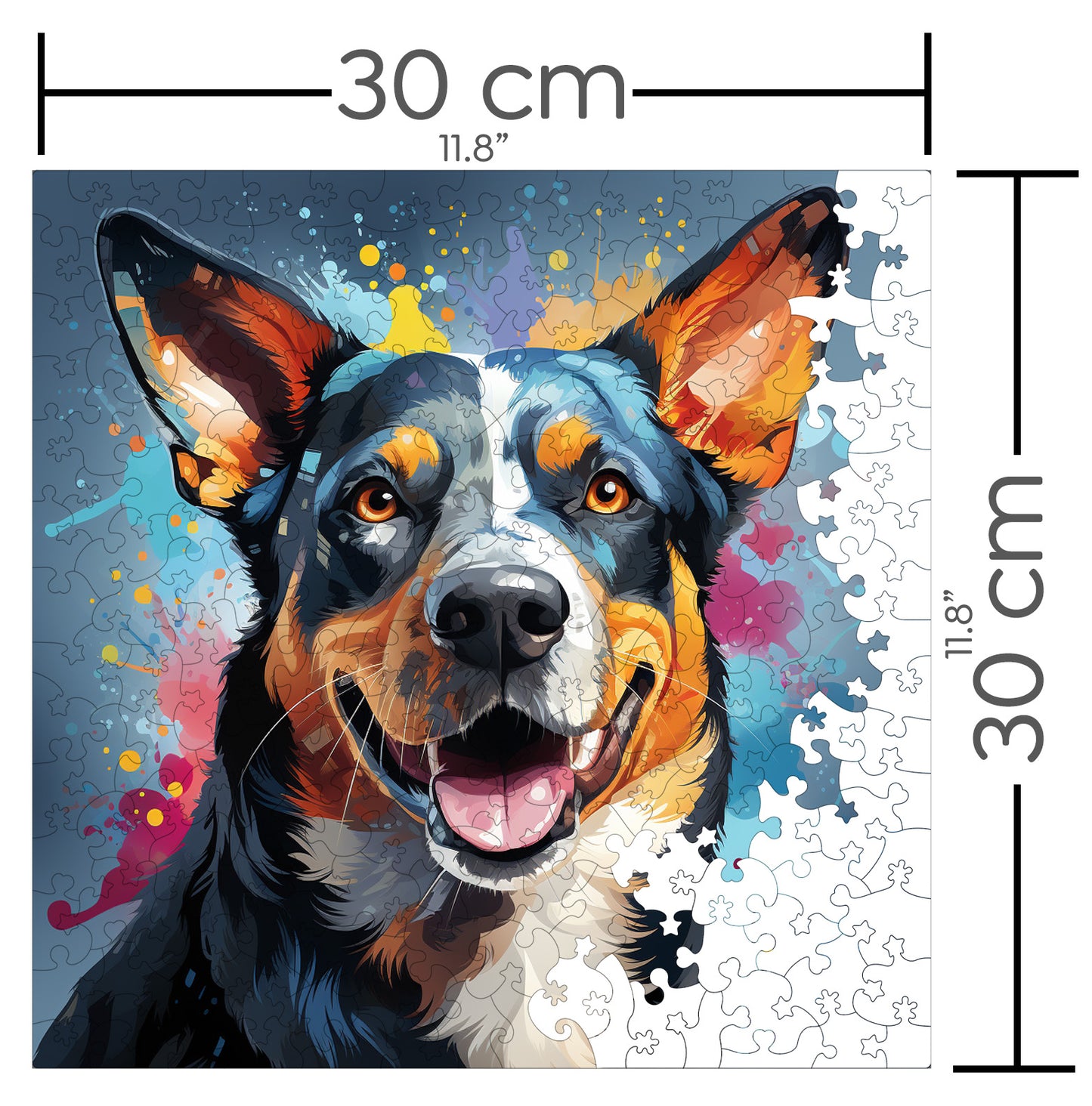 Puzzle cu Animale - Caini - Australian Cattle 2 - 200 piese - 30 x 30 cm