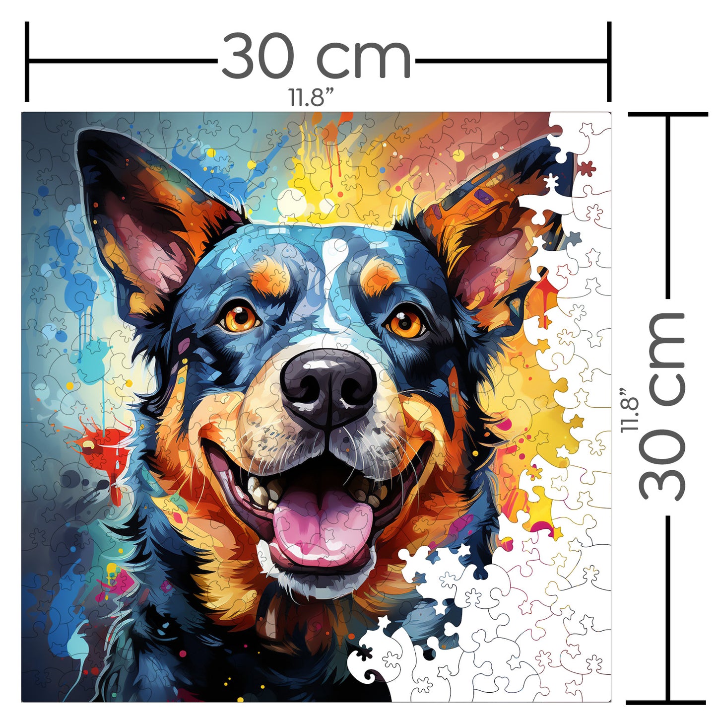 Puzzle cu Animale - Caini - Australian Cattle 1 - 200 piese - 30 x 30 cm