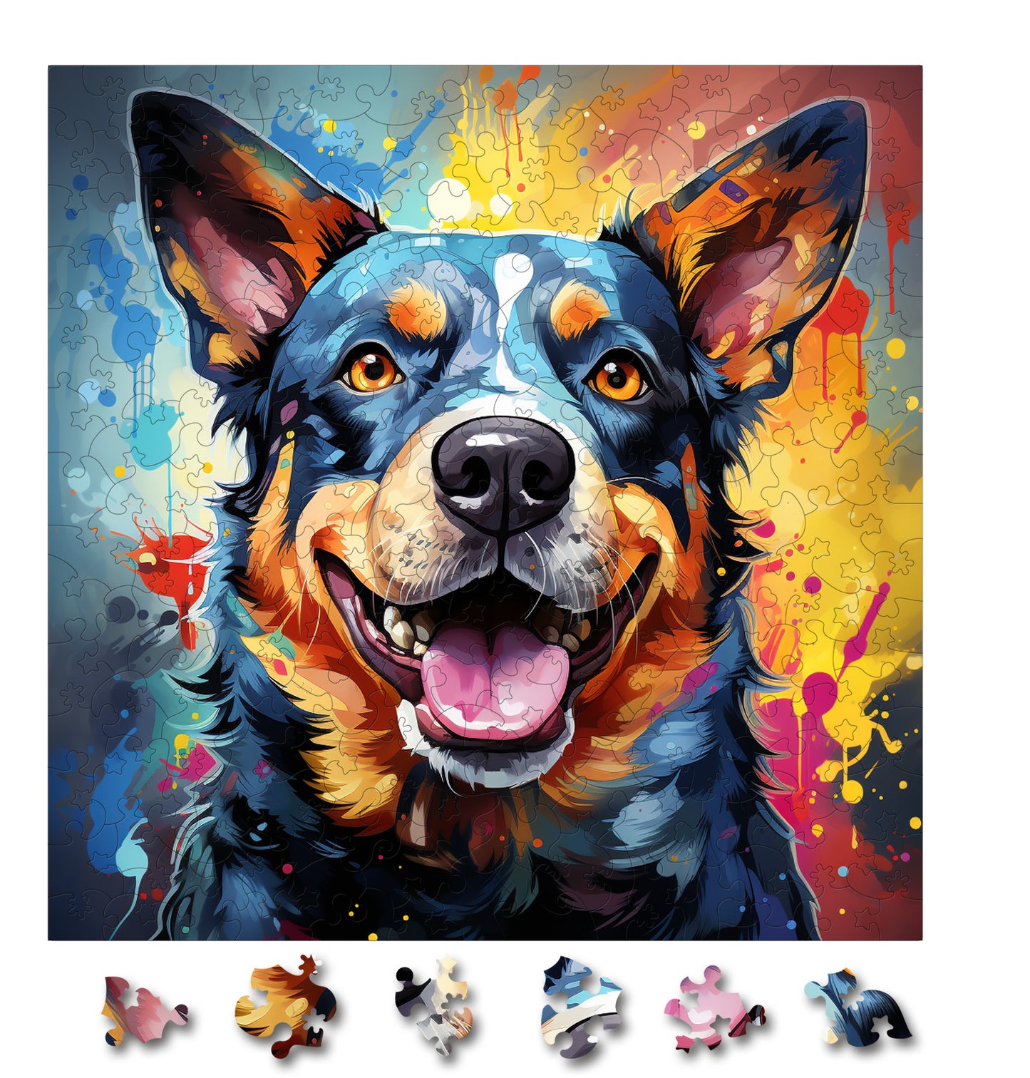 Puzzle cu Animale - Caini - Australian Cattle 1 - 200 piese - 30 x 30 cm