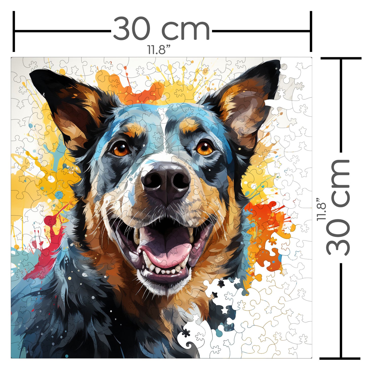 Puzzle cu Animale - Caini - Australian Cattle 4 - 200 piese - 30 x 30 cm