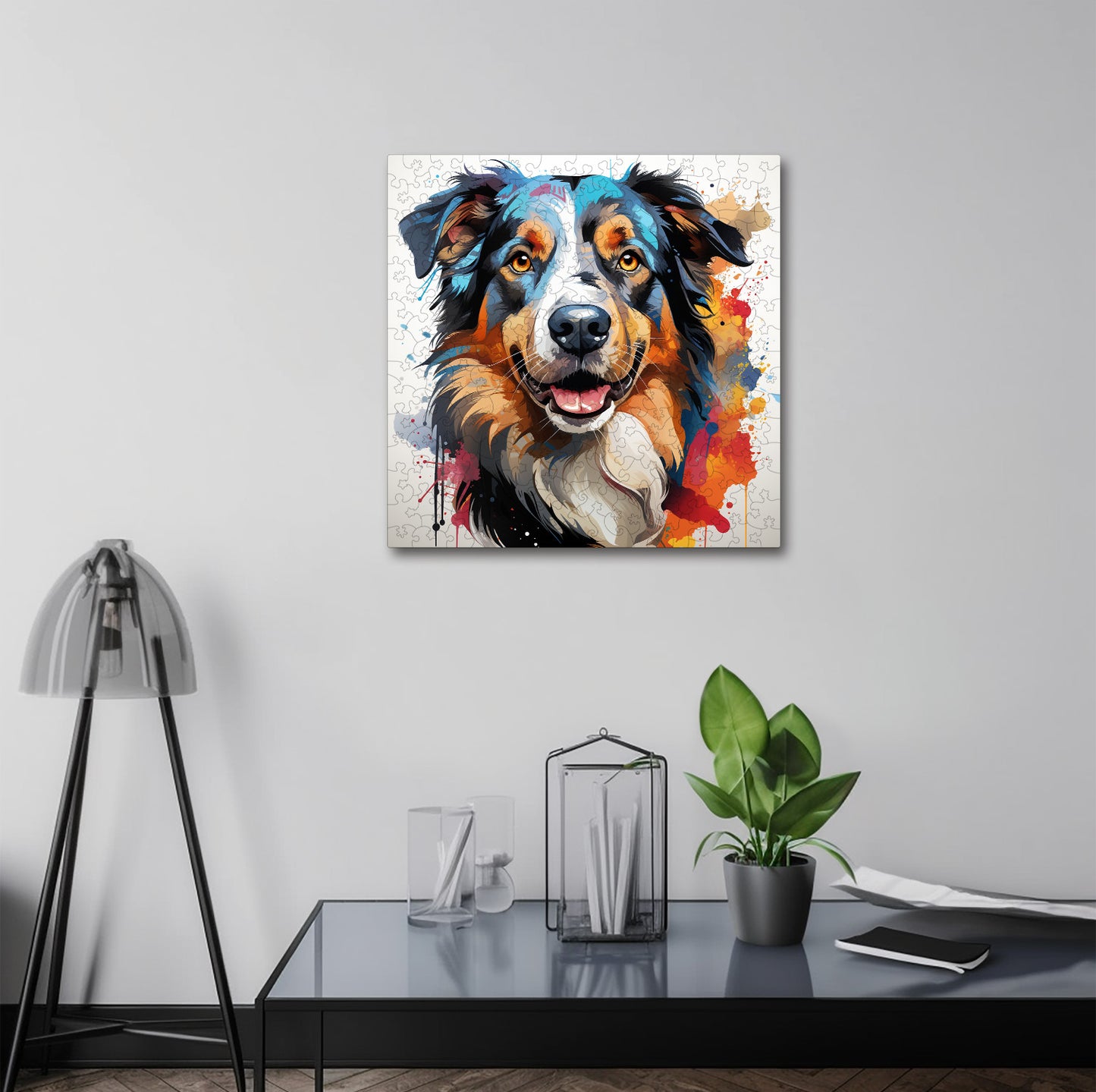 Puzzle cu Animale - Caini - Australian Shepherd 2 - 200 piese - 30 x 30 cm