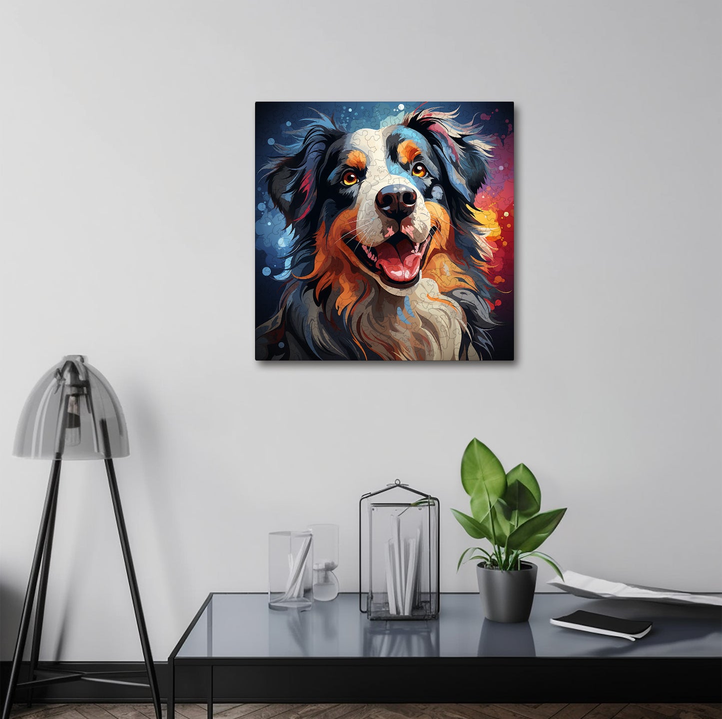 Puzzle cu Animale - Caini - Australian Shepherd 1 - 200 piese - 30 x 30 cm