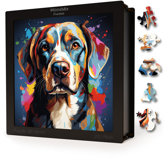 Puzzle cu Animale - Caini - Beagle 2 - 200 piese - 30 x 30 cm