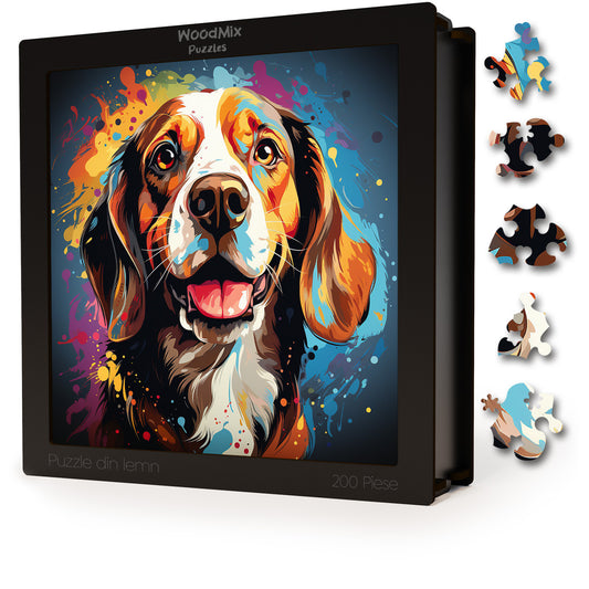 Puzzle cu Animale - Caini - Beagle 4 - 200 piese - 30 x 30 cm
