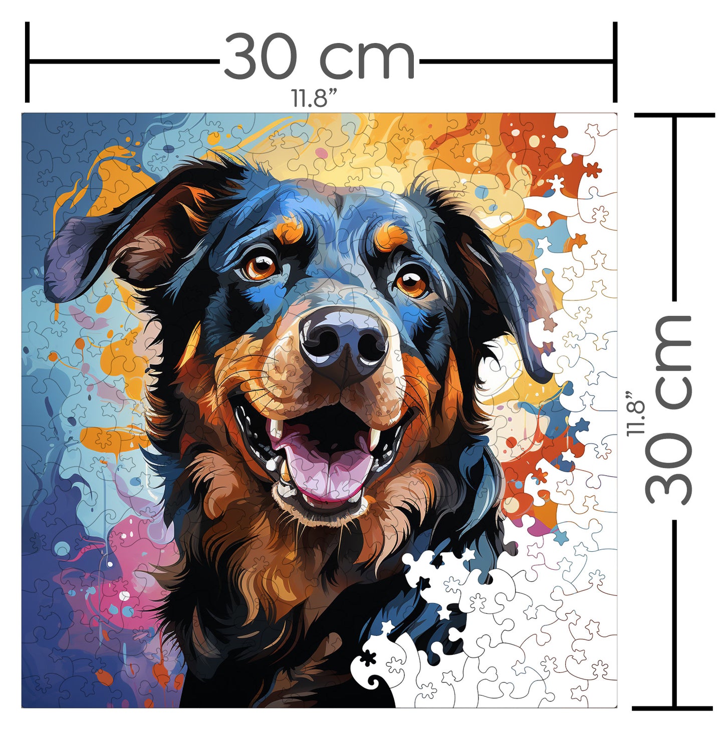 Puzzle cu Animale - Caini - Beauceron 2 - 200 piese - 30 x 30 cm