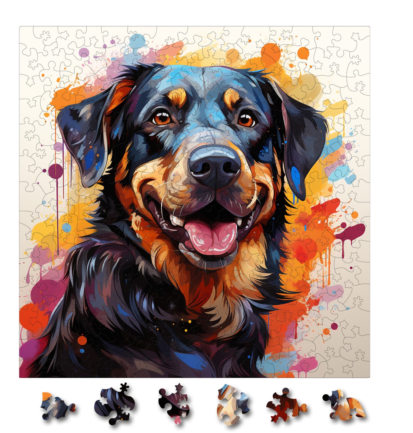 Puzzle cu Animale - Caini - Beauceron 3 - 200 piese - 30 x 30 cm