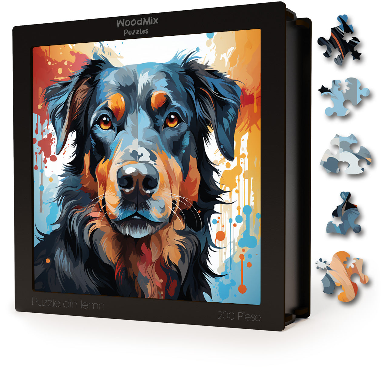 Puzzle cu Animale - Caini - Beauceron 4 - 200 piese - 30 x 30 cm