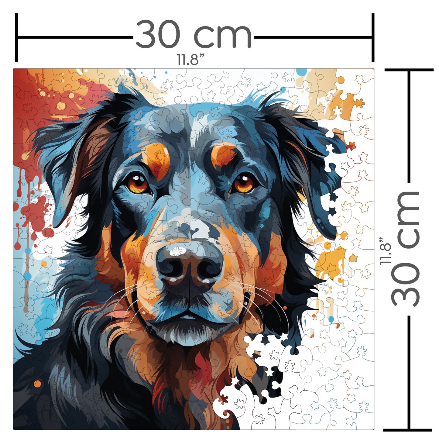 Puzzle cu Animale - Caini - Beauceron 4 - 200 piese - 30 x 30 cm