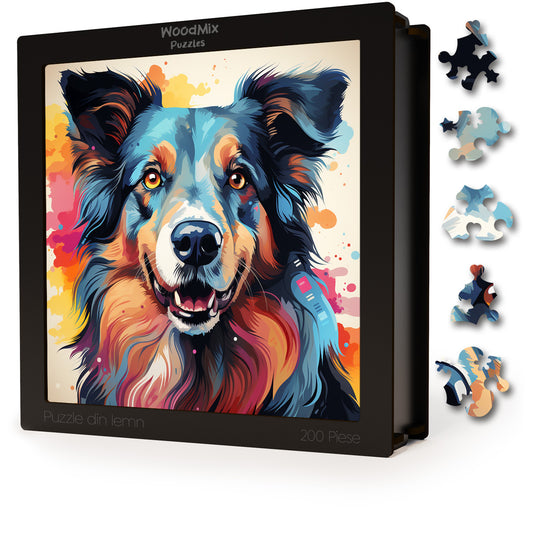 Puzzle cu Animale - Caini - Belgian Sheepdog 1 - 200 piese - 30 x 30 cm