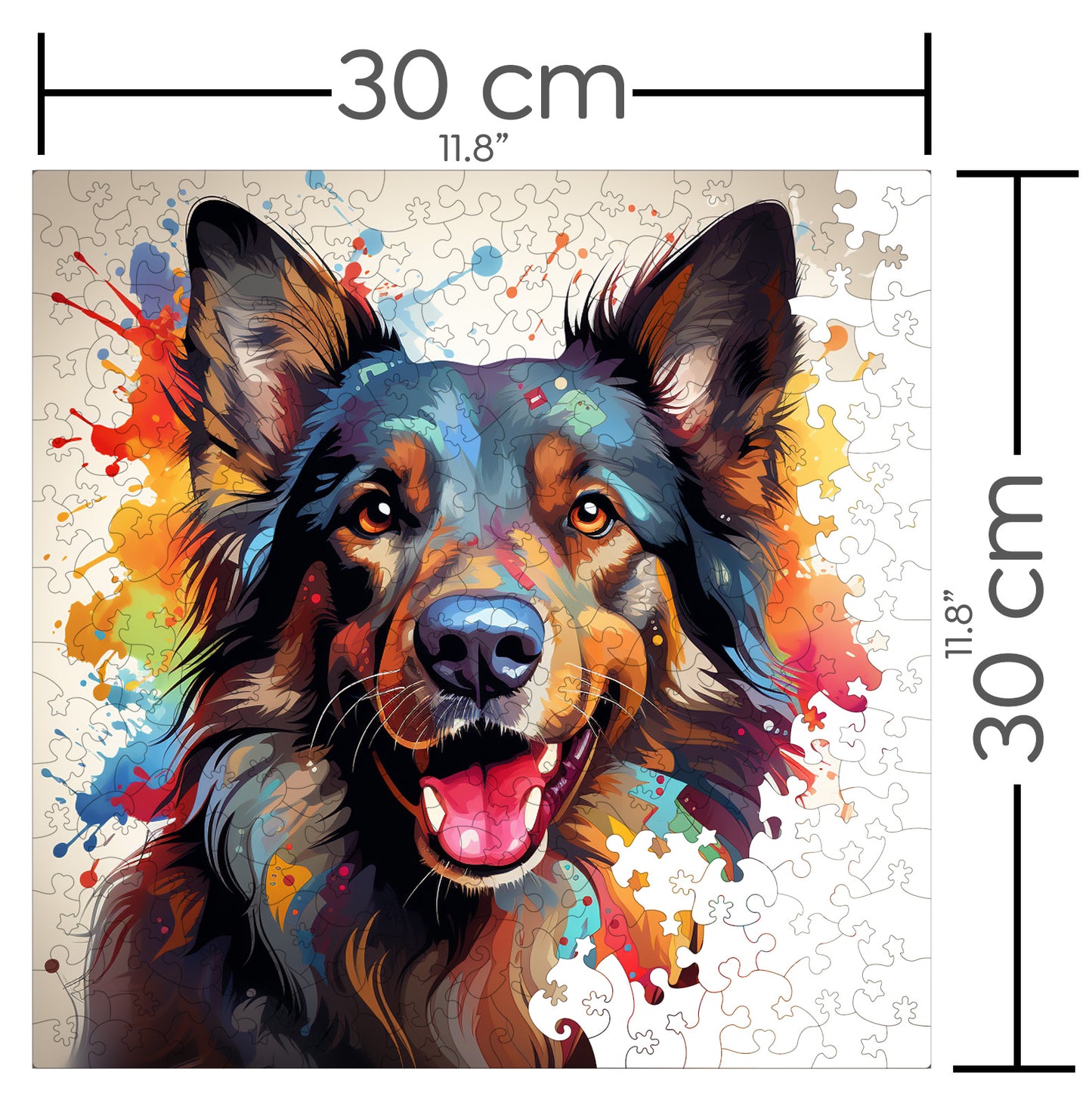 Puzzle cu Animale - Caini - Belgian Sheepdog 2 - 200 piese - 30 x 30 cm