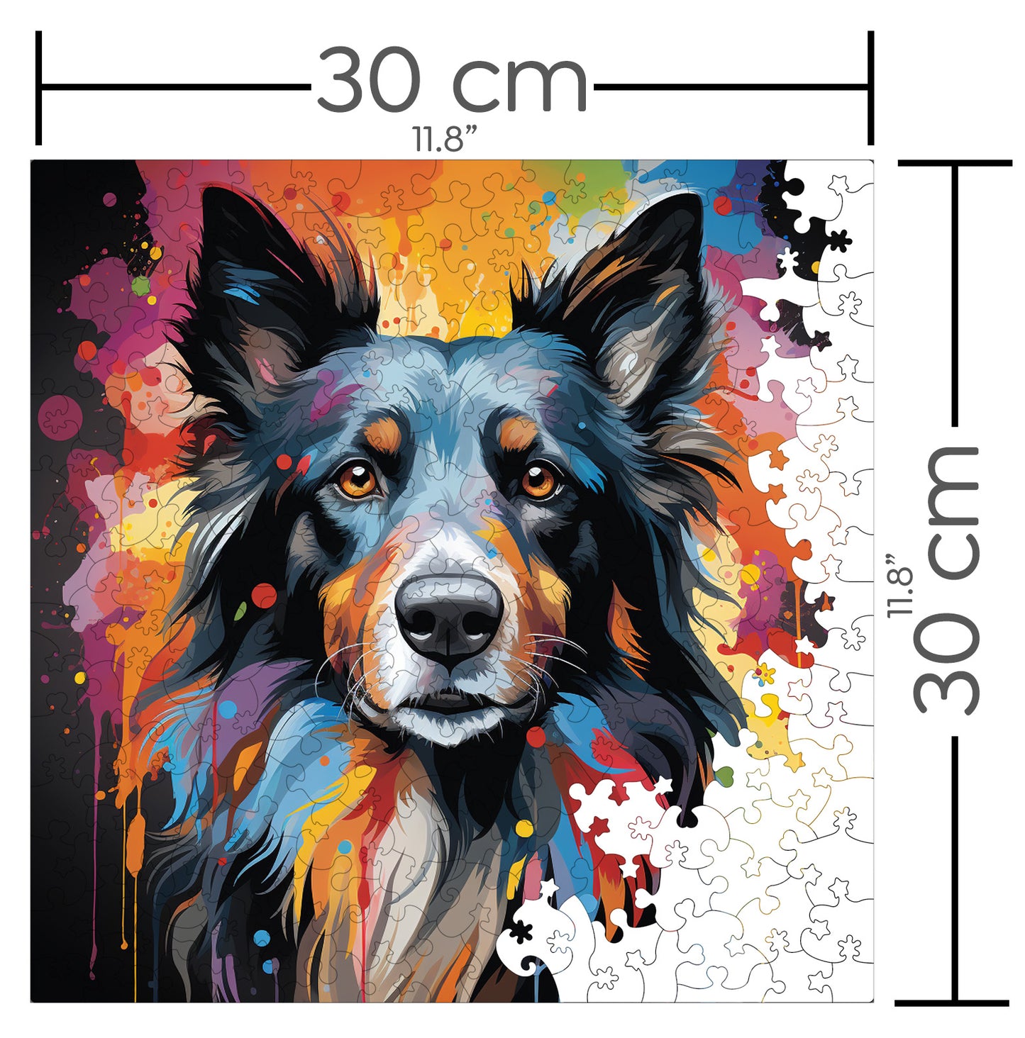 Puzzle cu Animale - Caini - Belgian Sheepdog 4 - 200 piese - 30 x 30 cm