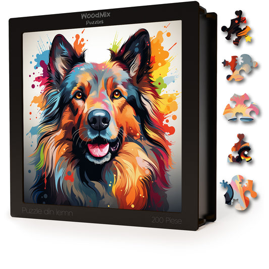Puzzle cu Animale - Caini - Belgian Tervuren 1 - 200 piese - 30 x 30 cm