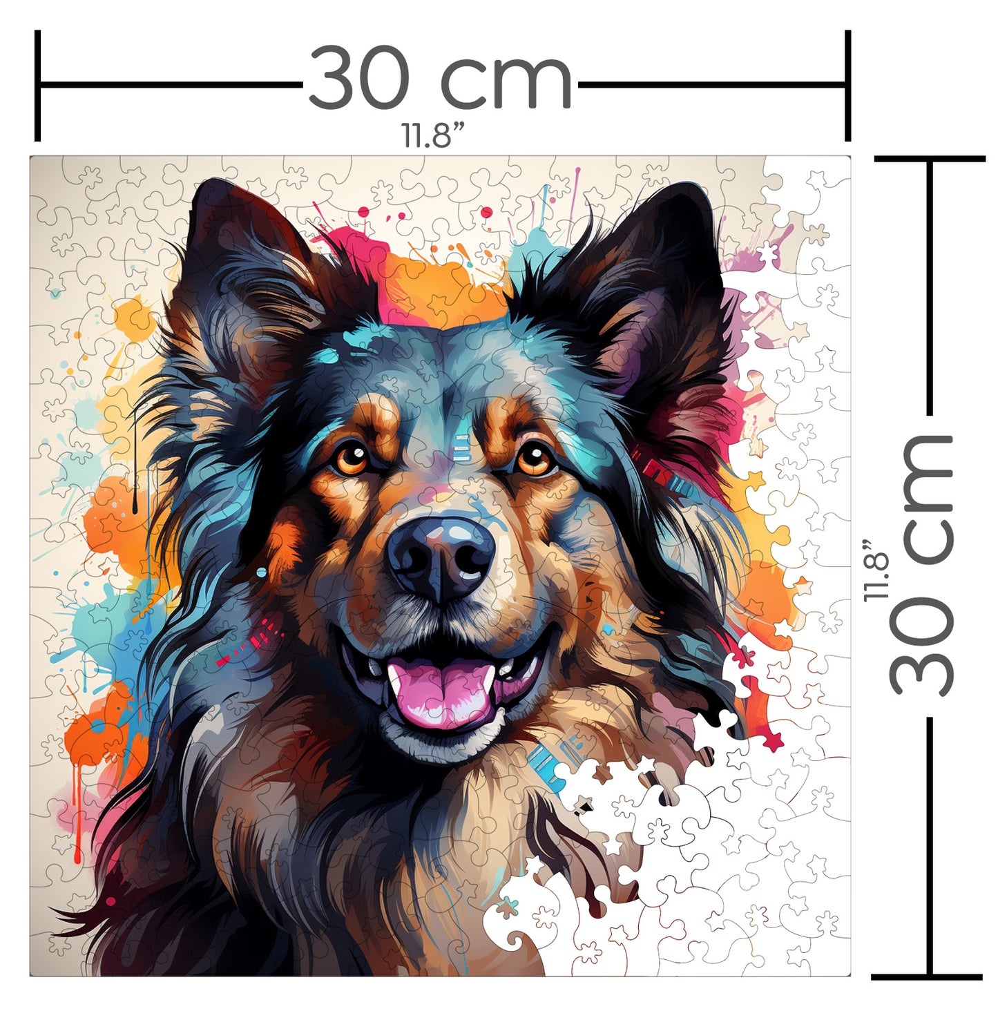 Puzzle cu Animale - Caini - Belgian Tervuren 3 - 200 piese - 30 x 30 cm
