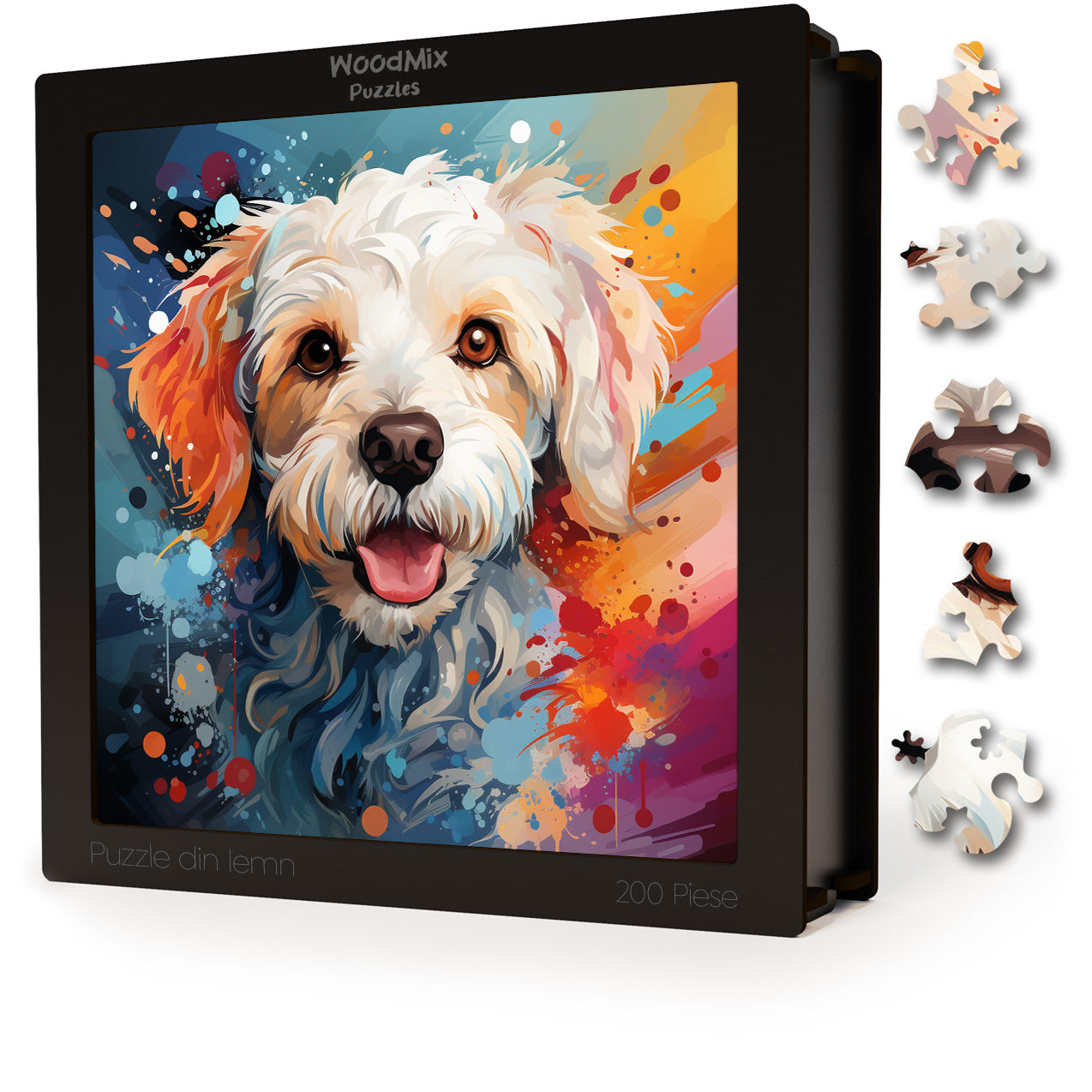 Puzzle cu Animale - Caini - Bichon Maltese 4 - 200 piese - 30 x 30 cm