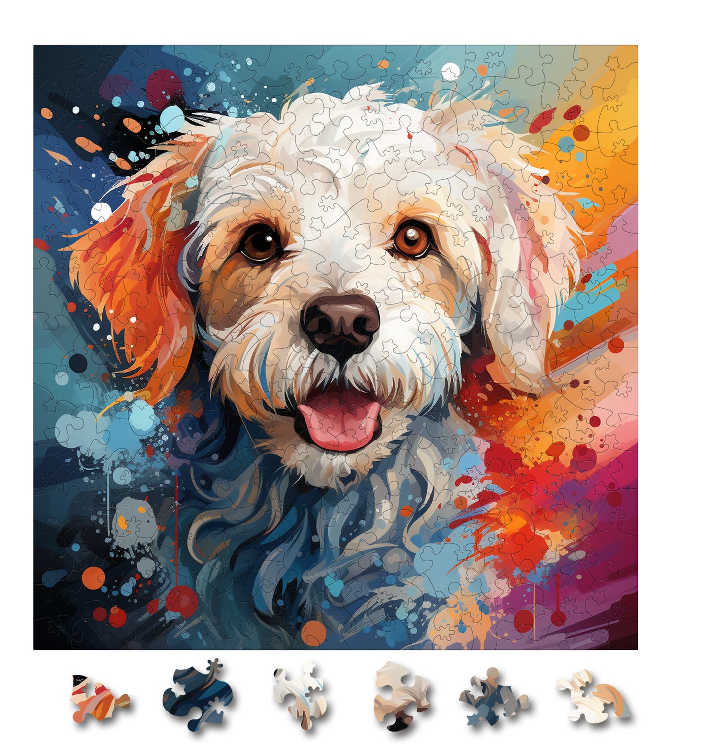 Puzzle cu Animale - Caini - Bichon Maltese 4 - 200 piese - 30 x 30 cm