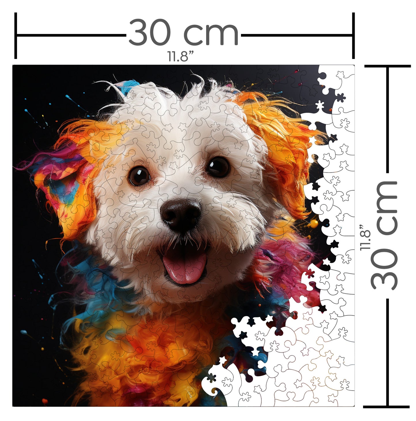 Puzzle cu Animale - Caini - Bichon Maltese 3 - 200 piese - 30 x 30 cm