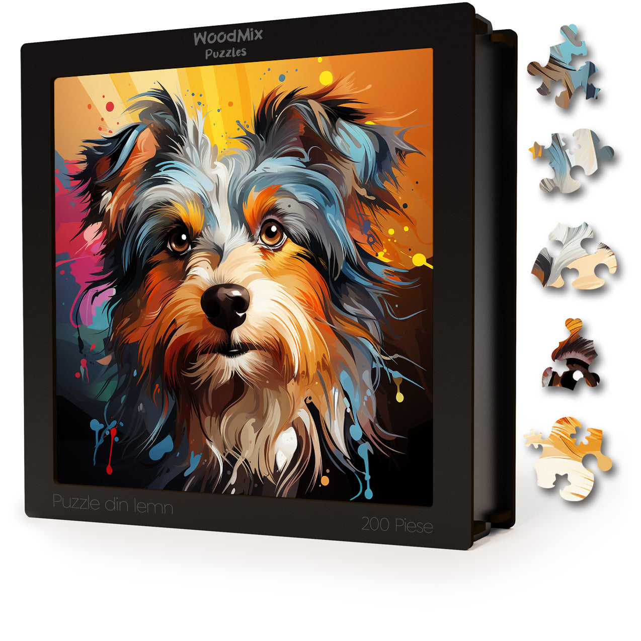 Puzzle cu Animale - Caini - Biewer Terrier 1 - 200 piese - 30 x 30 cm