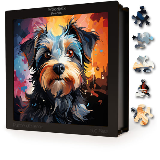 Puzzle cu Animale - Caini - Biewer Terrier 2 - 200 piese - 30 x 30 cm