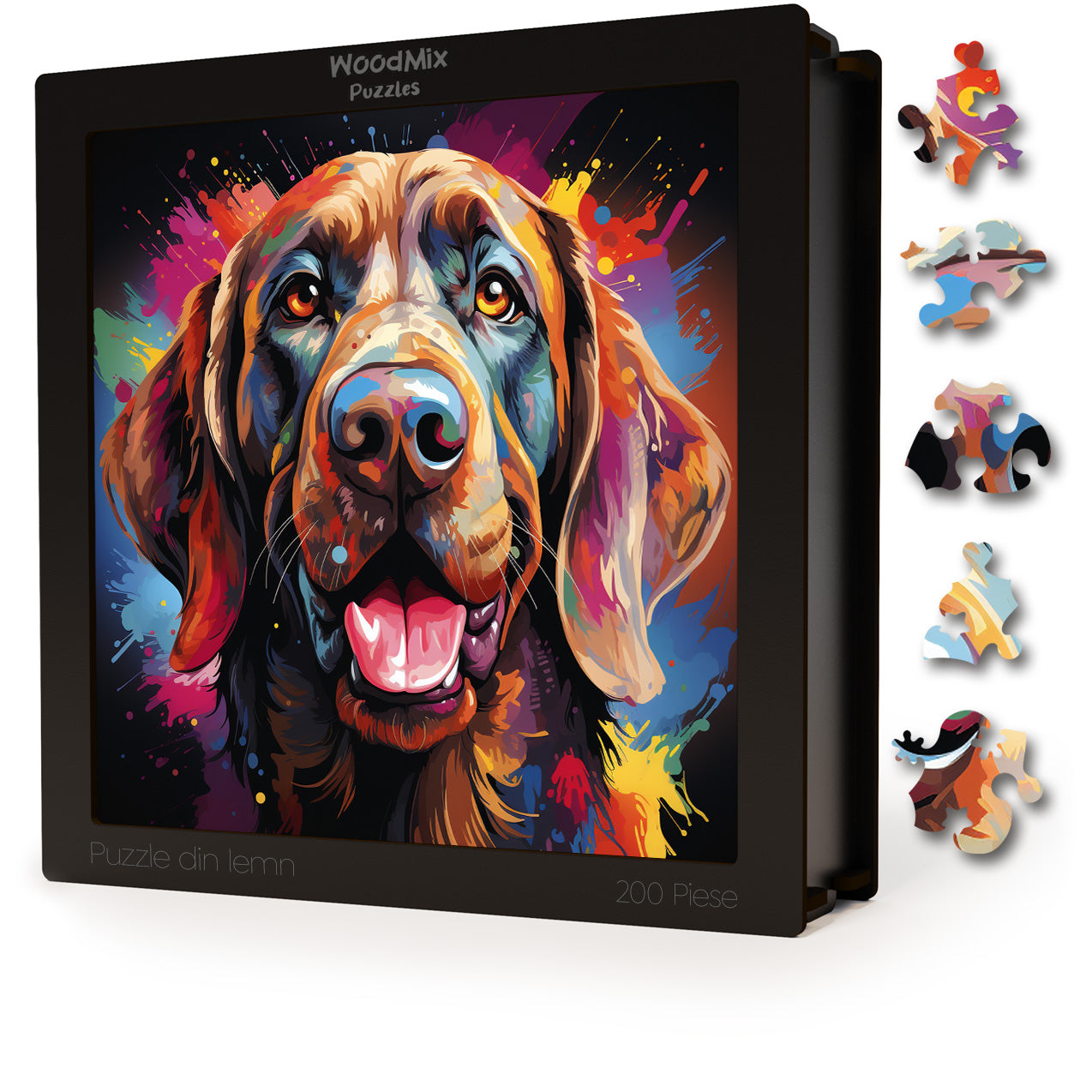 Puzzle cu Animale - Caini - Bloodhound 1 - 200 piese - 30 x 30 cm