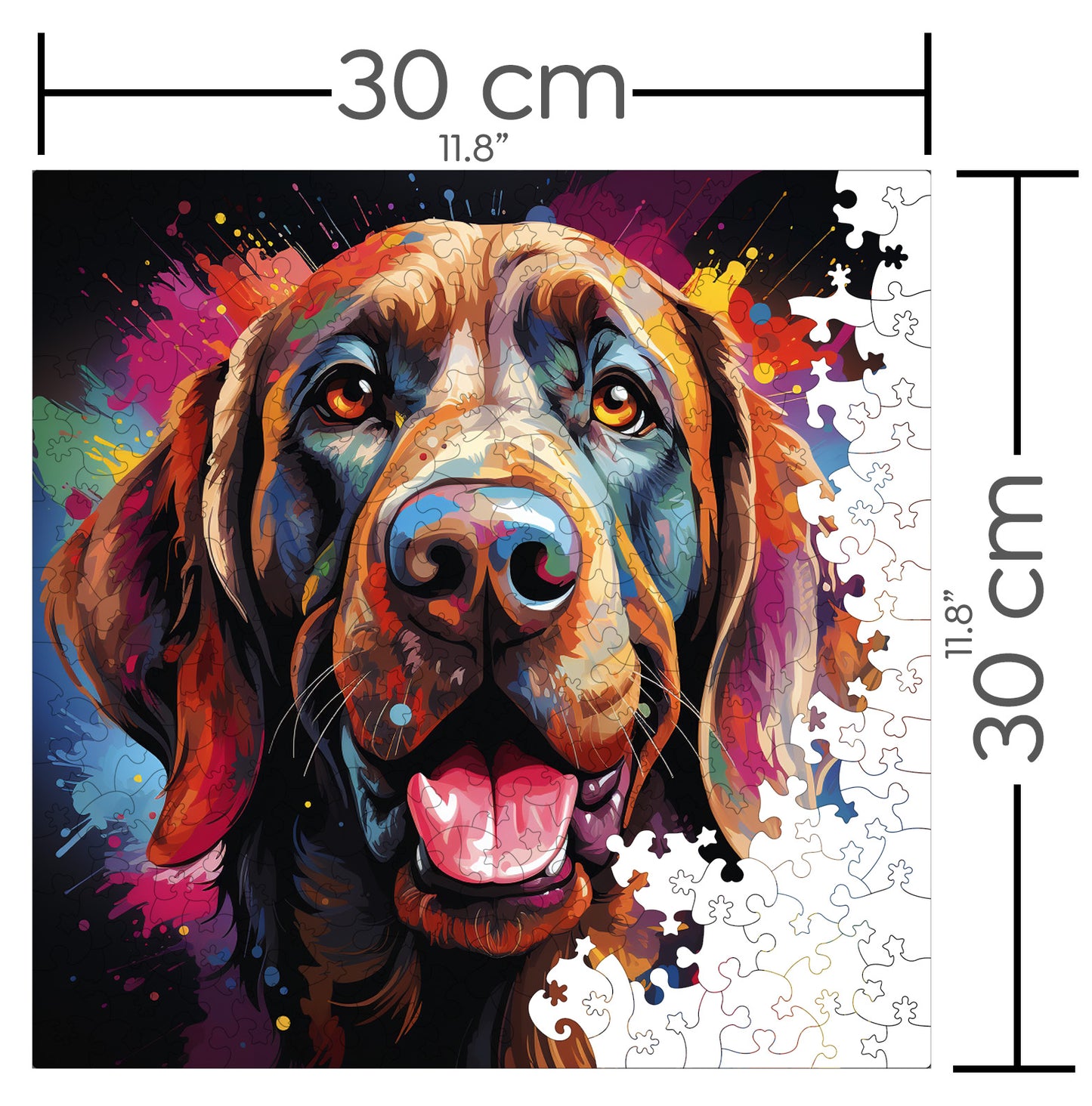 Puzzle cu Animale - Caini - Bloodhound 1 - 200 piese - 30 x 30 cm