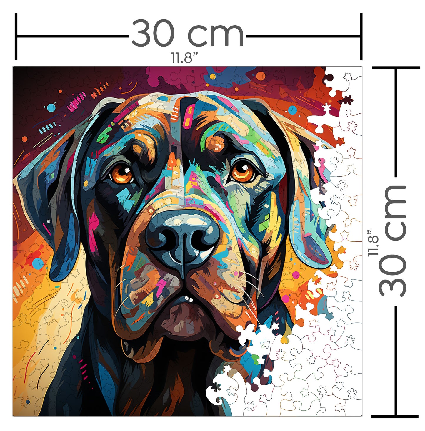 Puzzle cu Animale - Caini - Boerboel 2 - 200 piese - 30 x 30 cm