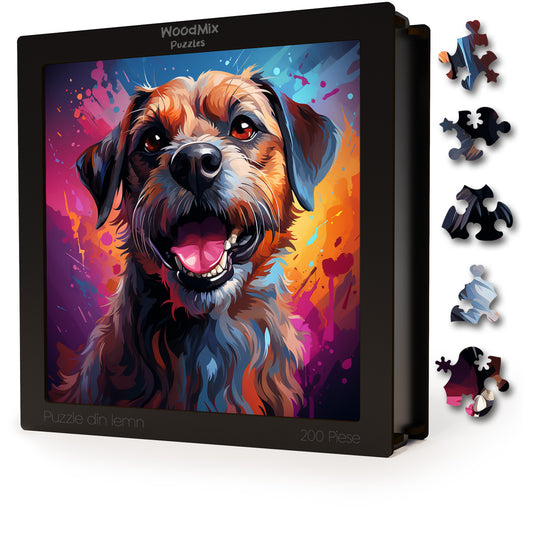 Puzzle cu Animale - Caini - Border Terrier 2 - 200 piese - 30 x 30 cm