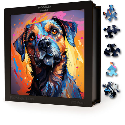 Puzzle cu Animale - Caini - Border Terrier 3 - 200 piese - 30 x 30 cm