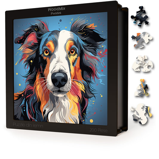 Puzzle cu Animale - Caini - Borzoi 2 - 200 piese - 30 x 30 cm
