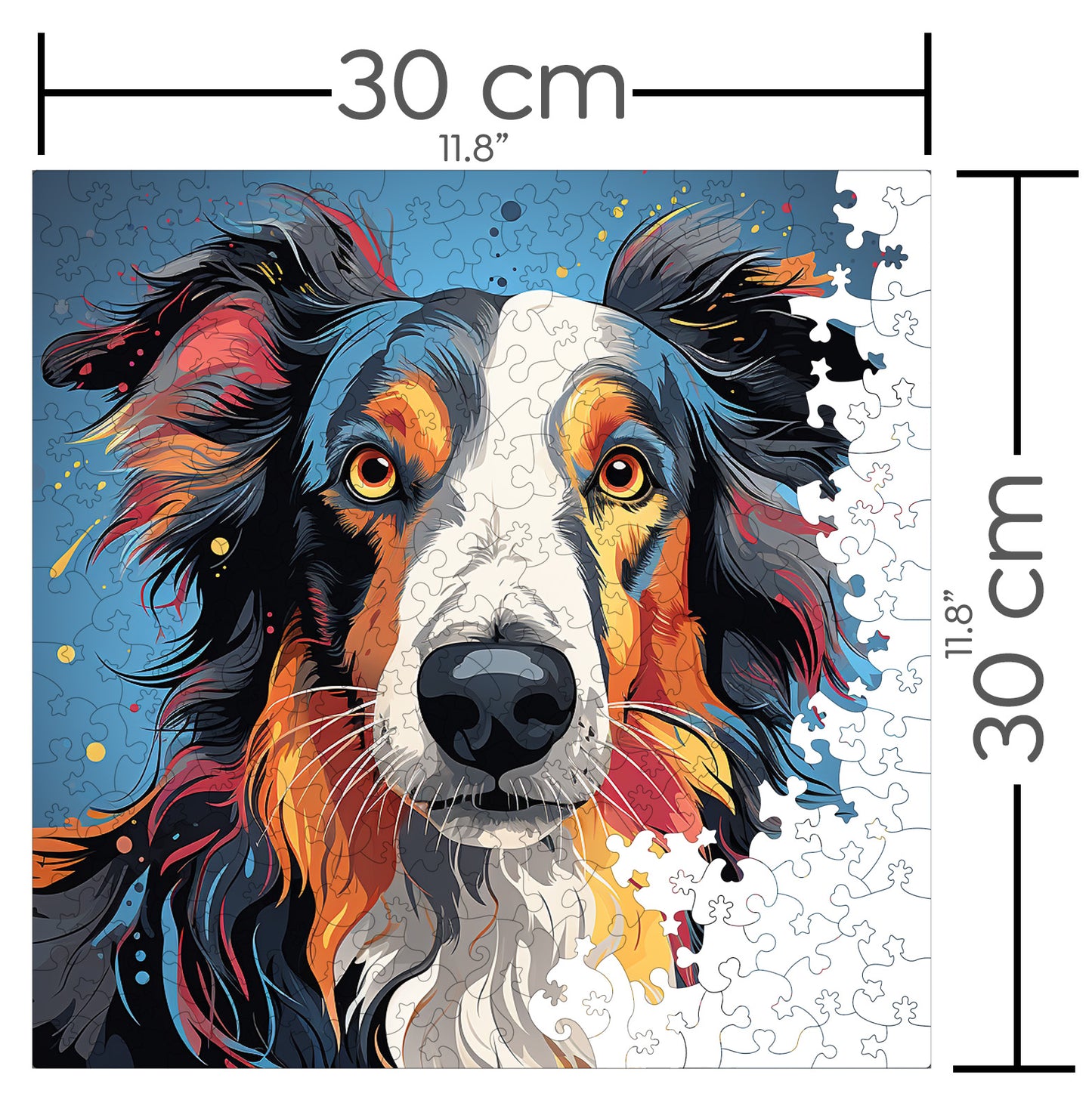 Puzzle cu Animale - Caini - Borzoi 2 - 200 piese - 30 x 30 cm