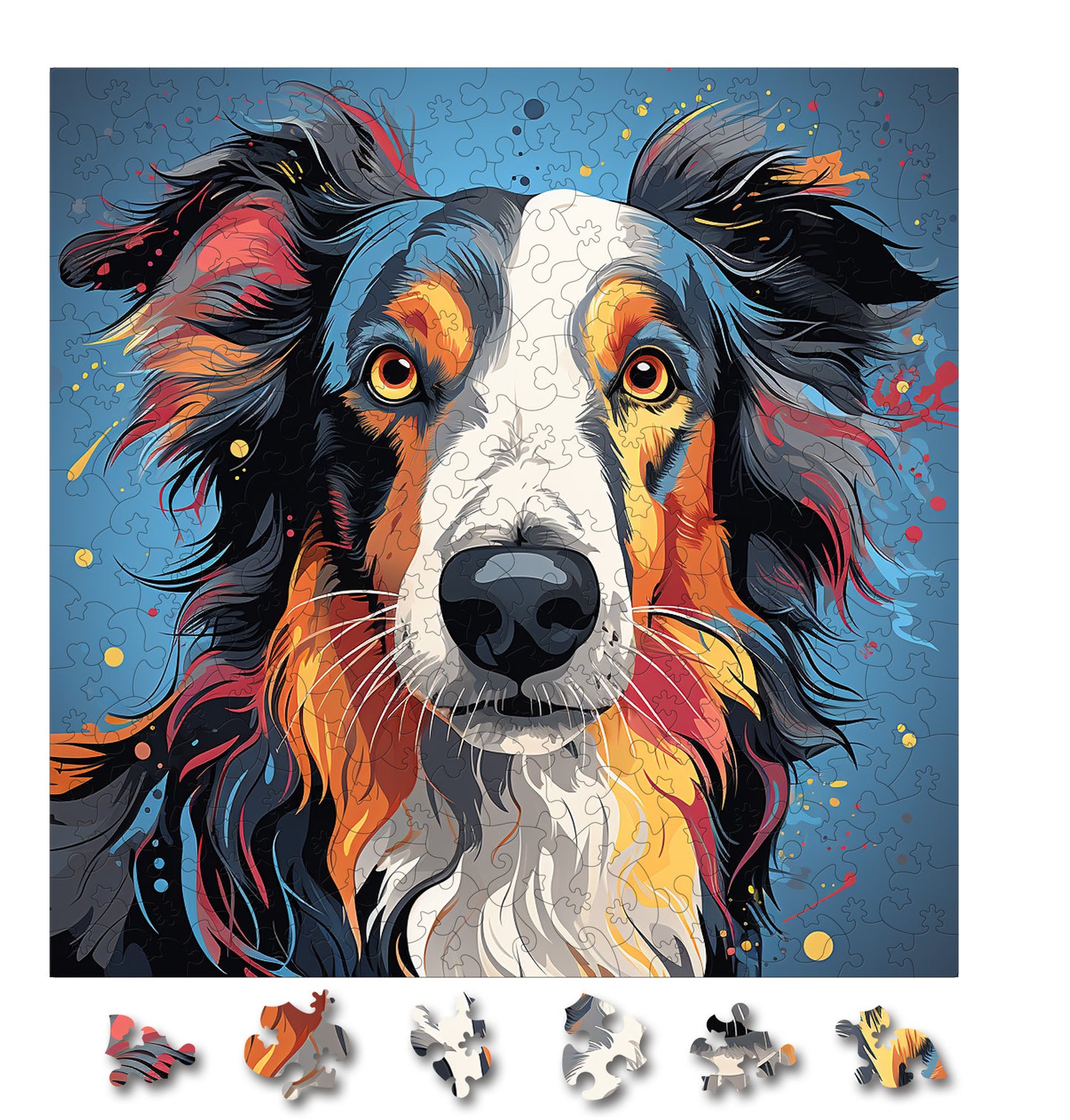Puzzle cu Animale - Caini - Borzoi 2 - 200 piese - 30 x 30 cm