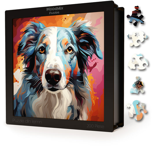 Puzzle cu Animale - Caini - Borzoi 4 - 200 piese - 30 x 30 cm