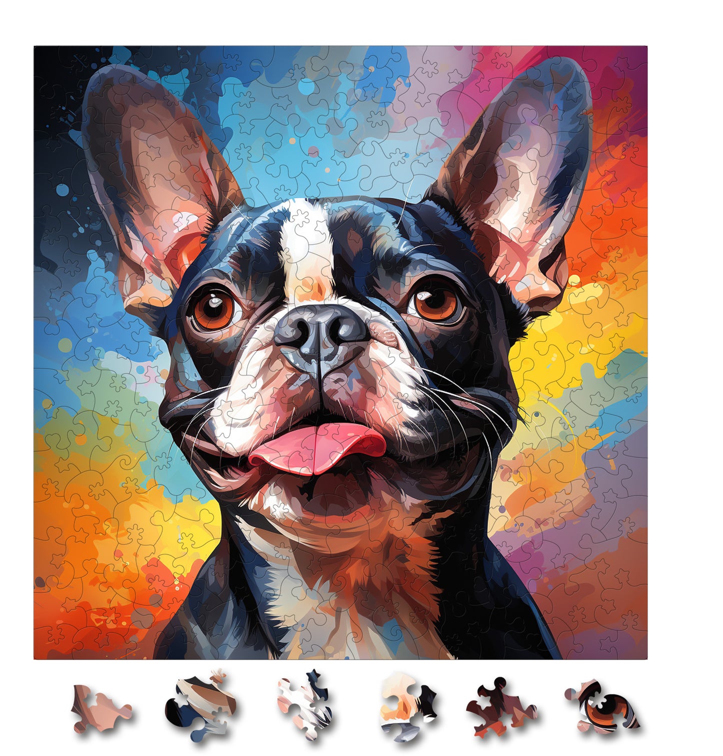 Puzzle cu Animale - Caini - Boston Terrier 2 - 200 piese - 30 x 30 cm