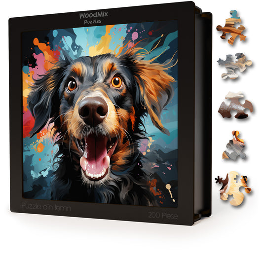 Puzzle cu Animale - Caini - Bouvier des Flandres 2 - 200 piese - 30 x 30 cm