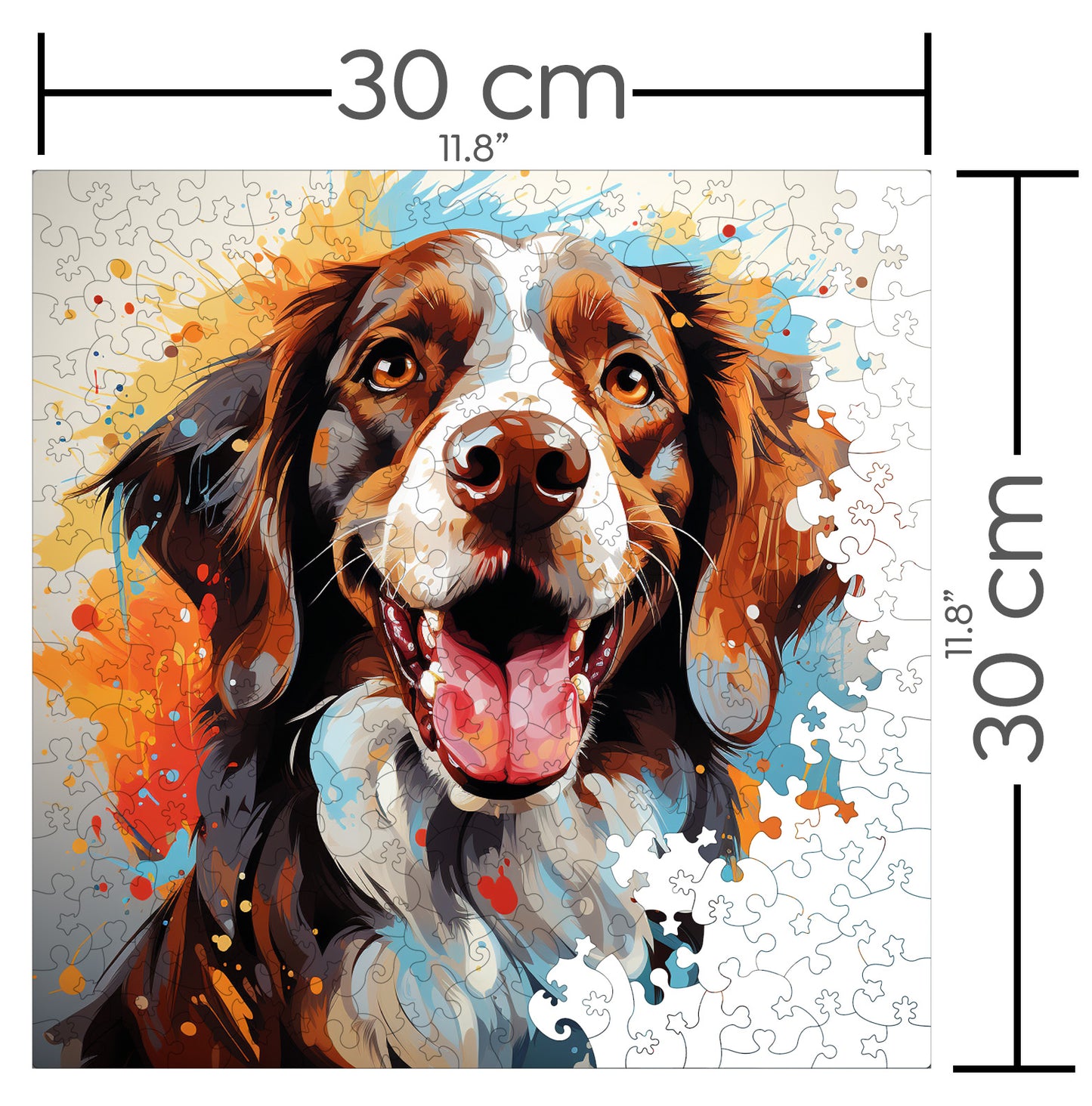 Puzzle cu Animale - Caini - Brittany 1 - 200 piese - 30 x 30 cm