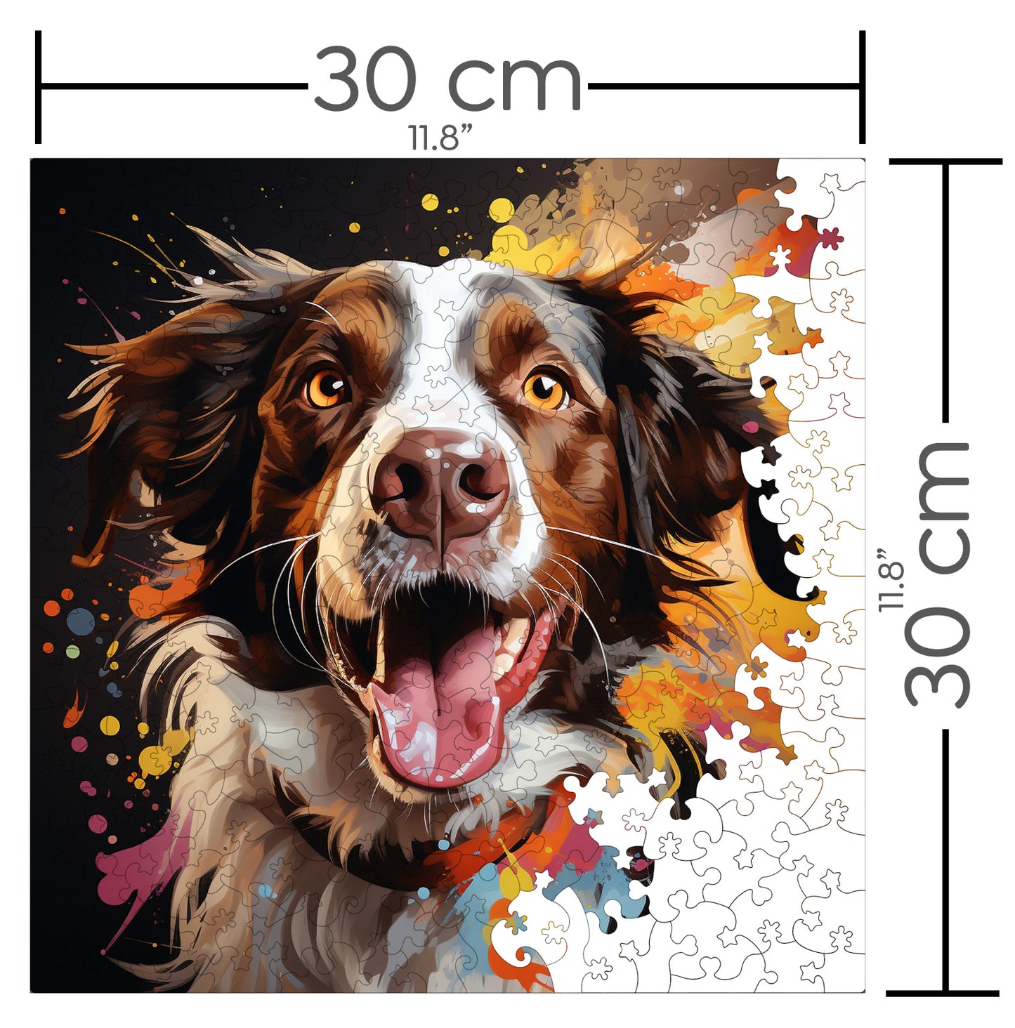 Puzzle cu Animale - Caini - Brittany 2 - 200 piese - 30 x 30 cm