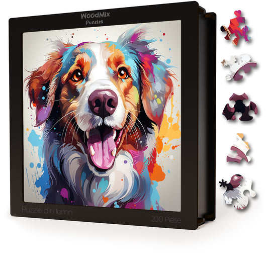 Puzzle cu Animale - Caini - Brittany 3 - 200 piese - 30 x 30 cm