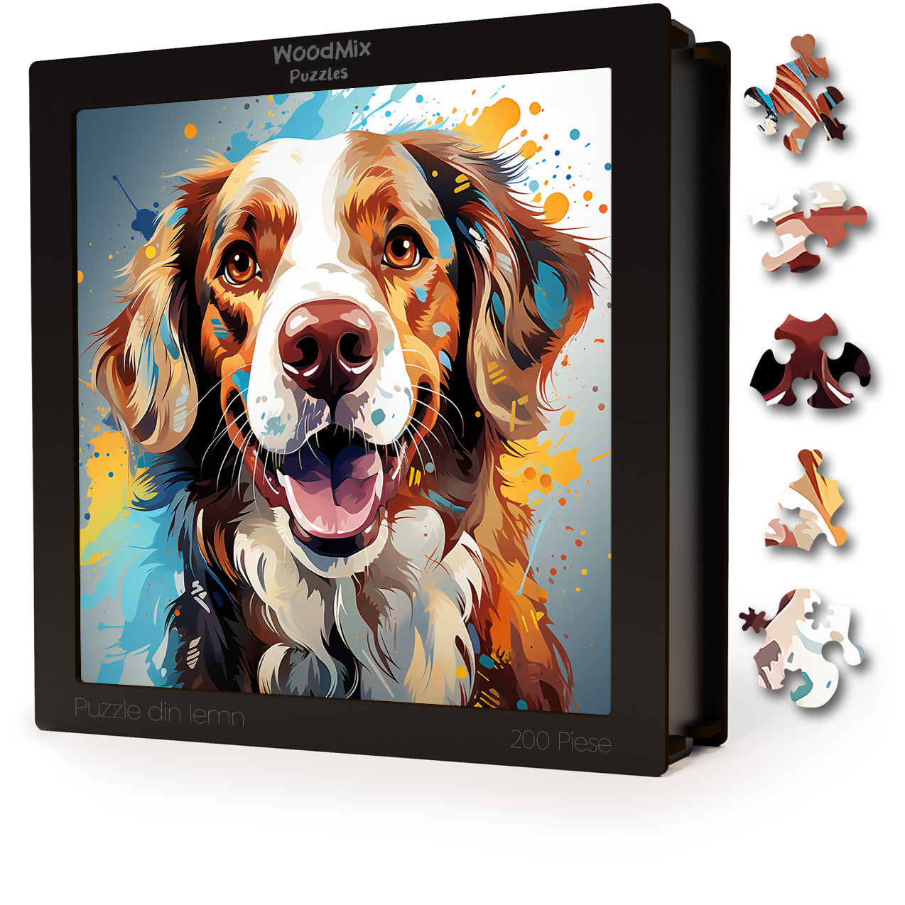 Puzzle cu Animale - Caini - Brittany 4 - 200 piese - 30 x 30 cm